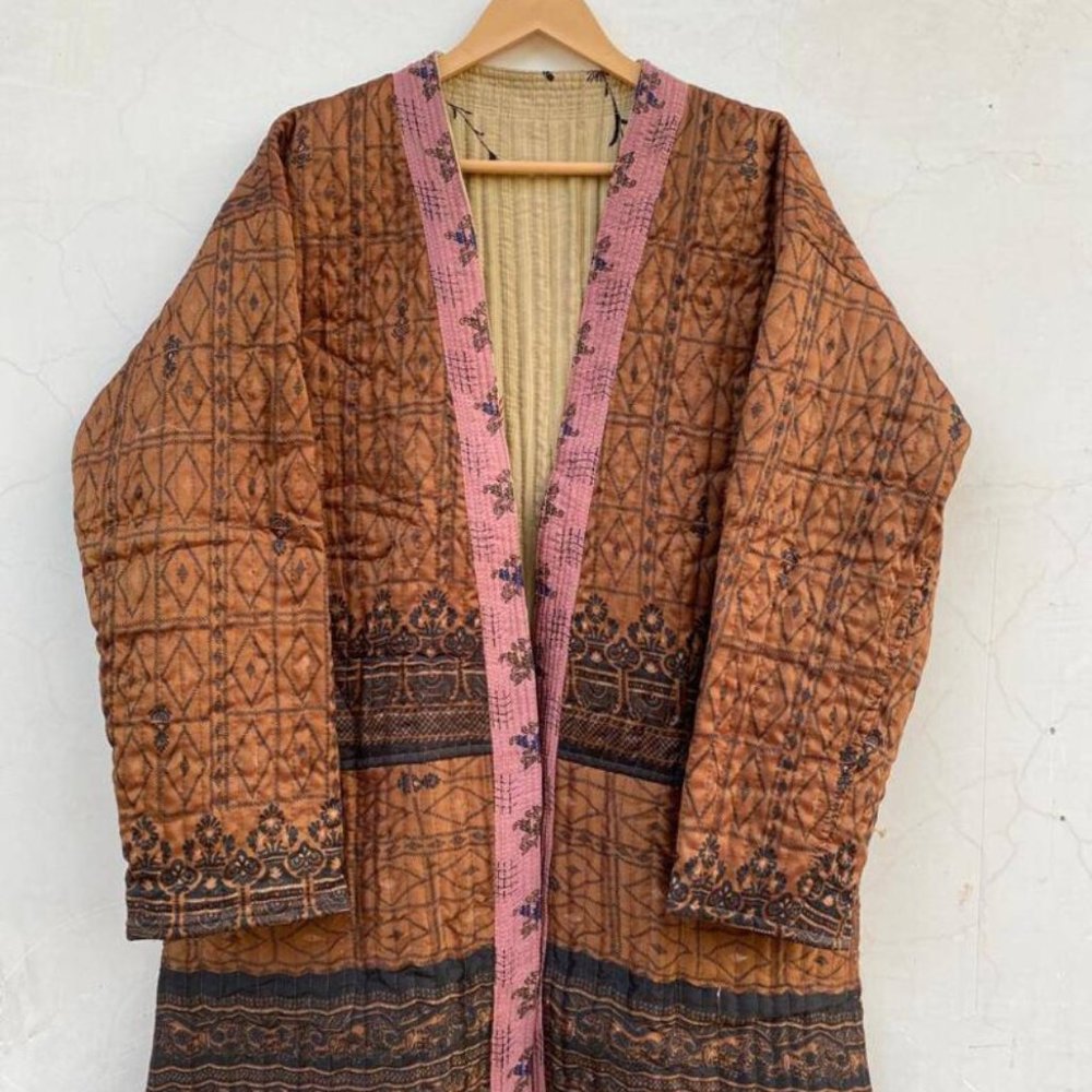 VINTAGE Quilted Bohemian Kimono Jacket